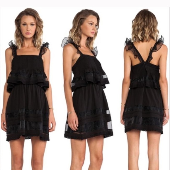 J.O.A. Dresses & Skirts - NWT Revolve JOA Los Angeles | Black Ruffle Dress